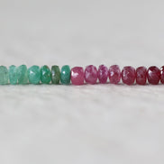 5.5mm AAA Multi Sapphire Beads Faceted Rondelle Colorful Sapphire Natural Gemstone for DIY Jewelry Making Supplies