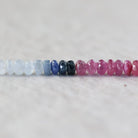 5.5mm AAA Multi Sapphire Beads Faceted Rondelle Colorful Sapphire Natural Gemstone for DIY Jewelry Making Supplies