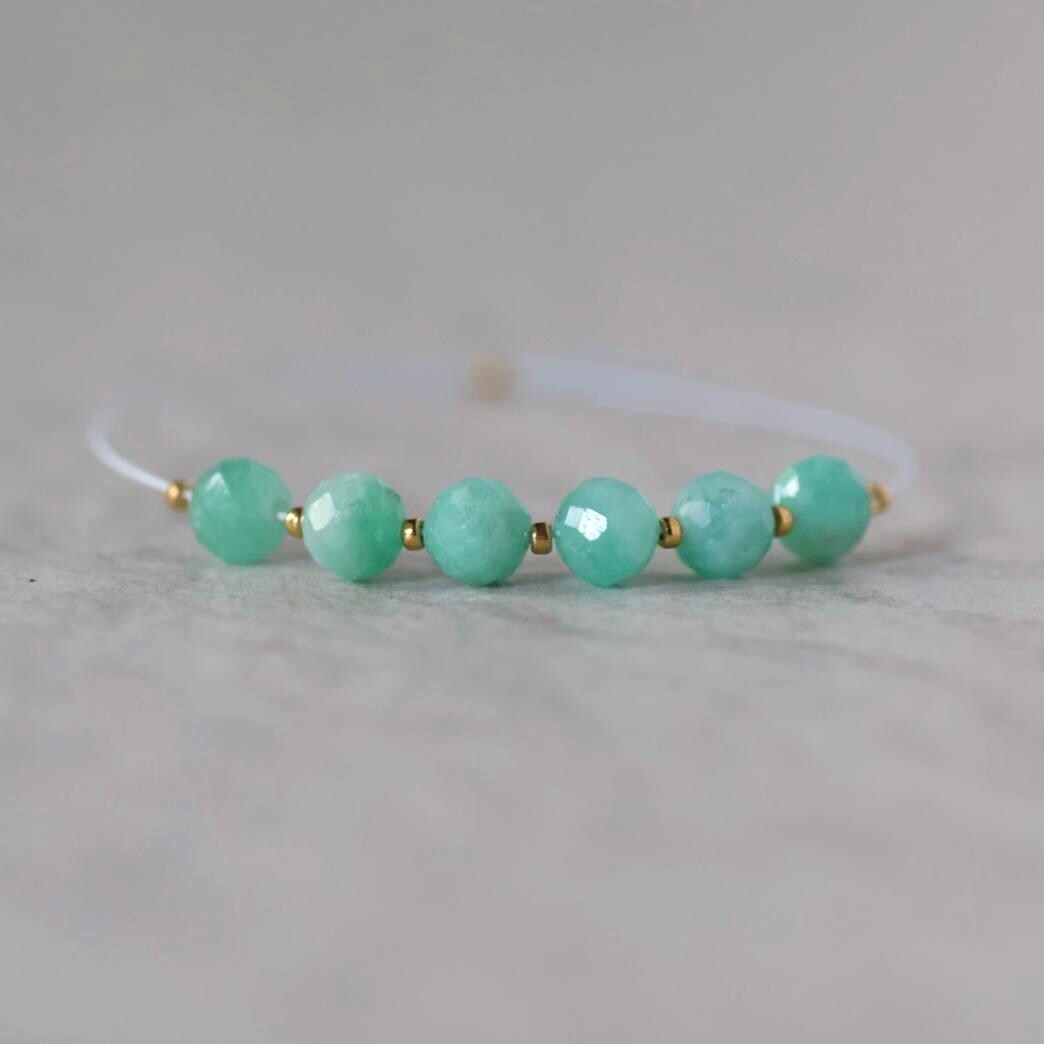5.5mm AAA Natural Russian Emerald Beads Faceted Round 6 PCs Raw Emerald Genuine Gemstone for DIY Jewelry Making