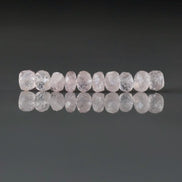 Morganite Faceted Rondelle Beads 5.5mm Natural Gemstone Beads 10 Pcs for DIY Earrings Necklace Jewelry Making Gift Bead