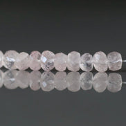 Morganite Faceted Rondelle Beads 5.5mm Natural Gemstone Beads 10 Pcs for DIY Earrings Necklace Jewelry Making Gift Bead