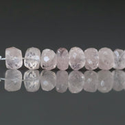 5.5mm Morganite Beads - Faceted Rondelle Natural Gemstone 10 Pcs