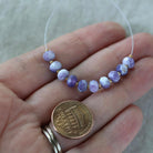 5.5mm Peruvian Purple Opal Beads Faceted Rondelle Natural Gemstone for DIY Jewelry Making Supplies