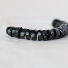 6mm Black Spinel Beads - Faceted Rondelle Natural Gemstone 20 Pcs