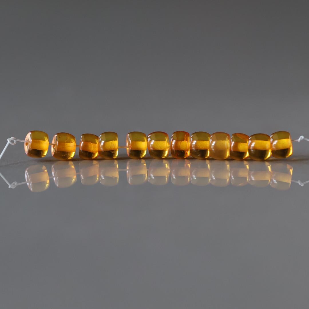 5mm 6mm Baltic Amber Beads Honey Amber Rondelle Beads Amber Golden Genuine Beads 12 Pcs