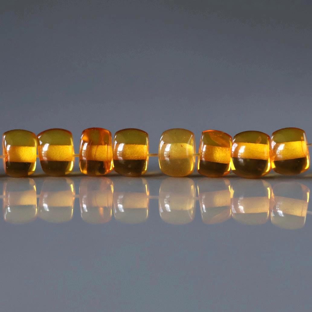 5mm 6mm Baltic Amber Beads Honey Amber Rondelle Beads Amber Golden Genuine Beads 12 Pcs