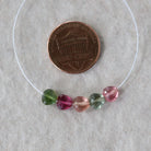 5-6mm Multi Color Tourmaline Heart Beads Faceted 4 PCs Natural Gemstone DIY Jewelry Making Supplies