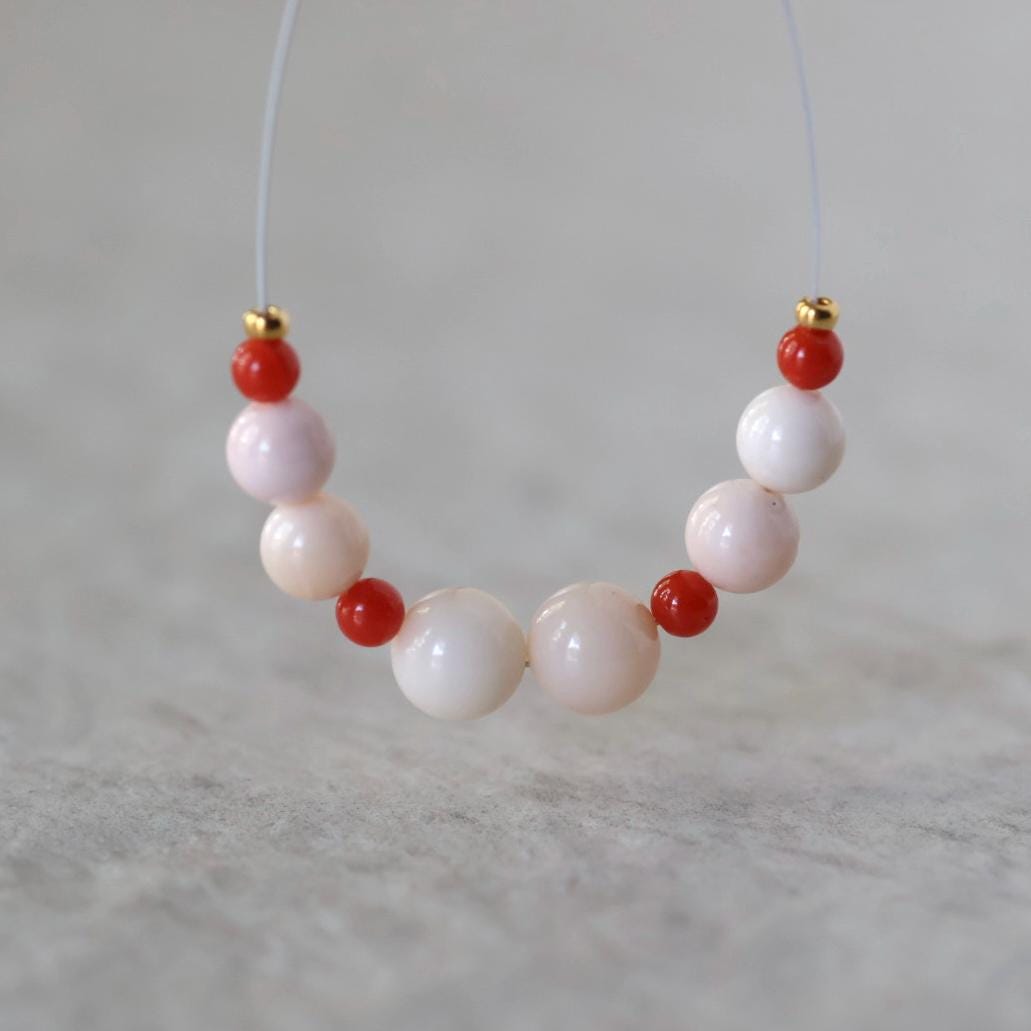 5-6mm Natural Angel Skin Italian Coral Beads Smooth Genuine Pink Red Coral Gemstone Beads for DIY Jewelry Making