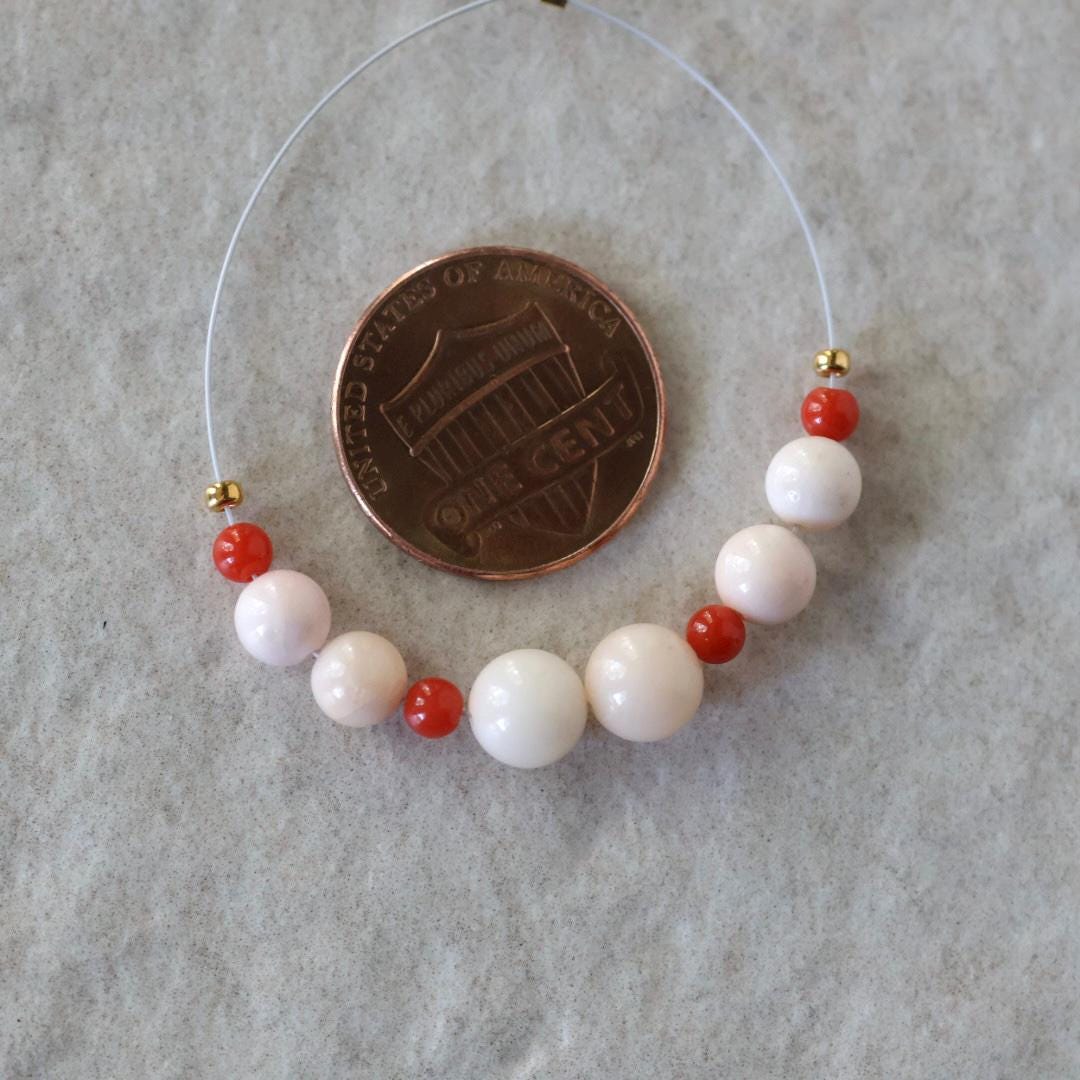 5-6mm Natural Angel Skin Italian Coral Beads Smooth Genuine Pink Red Coral Gemstone Beads for DIY Jewelry Making