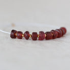 5mm 5.5mm Matte Mozambique Garnet Rondelle Beads Smooth 10 Pcs Natural Gemstone for DIY Jewelry Making Earrings Necklace