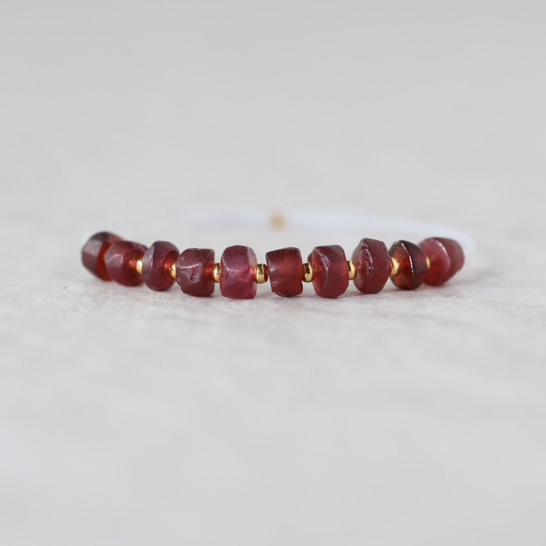 5mm 5.5mm Matte Mozambique Garnet Rondelle Beads Smooth 10 Pcs Natural Gemstone for DIY Jewelry Making Earrings Necklace