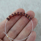 5mm 5.5mm Matte Mozambique Garnet Rondelle Beads Smooth 10 Pcs Natural Gemstone for DIY Jewelry Making Earrings Necklace