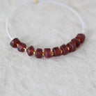 5mm 5.5mm Matte Mozambique Garnet Rondelle Beads Smooth 10 Pcs Natural Gemstone for DIY Jewelry Making Earrings Necklace
