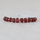 5mm 5.5mm Matte Mozambique Garnet Rondelle Beads Smooth 10 Pcs Natural Gemstone for DIY Jewelry Making Earrings Necklace