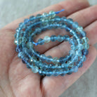 5mm AAA Blue Green Fluorite Faceted Beads Round 15" Natural Rare Gemstone for DIY Jewelry Making Supplies