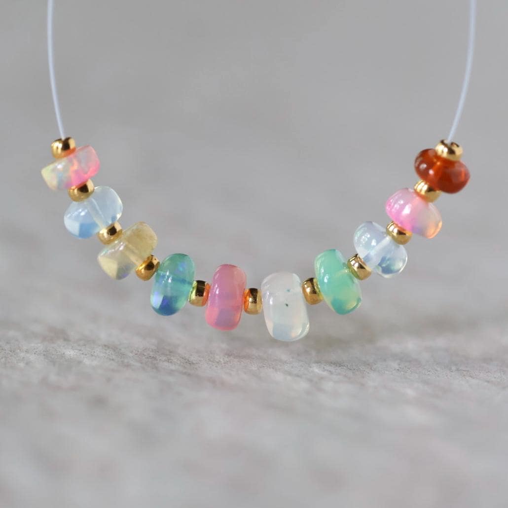 5mm AAA Ethiopian Pastel Opal Beads Teardrops Smooth Rondelle Disco Welo Opal For DIY Jewelry Making Supplies