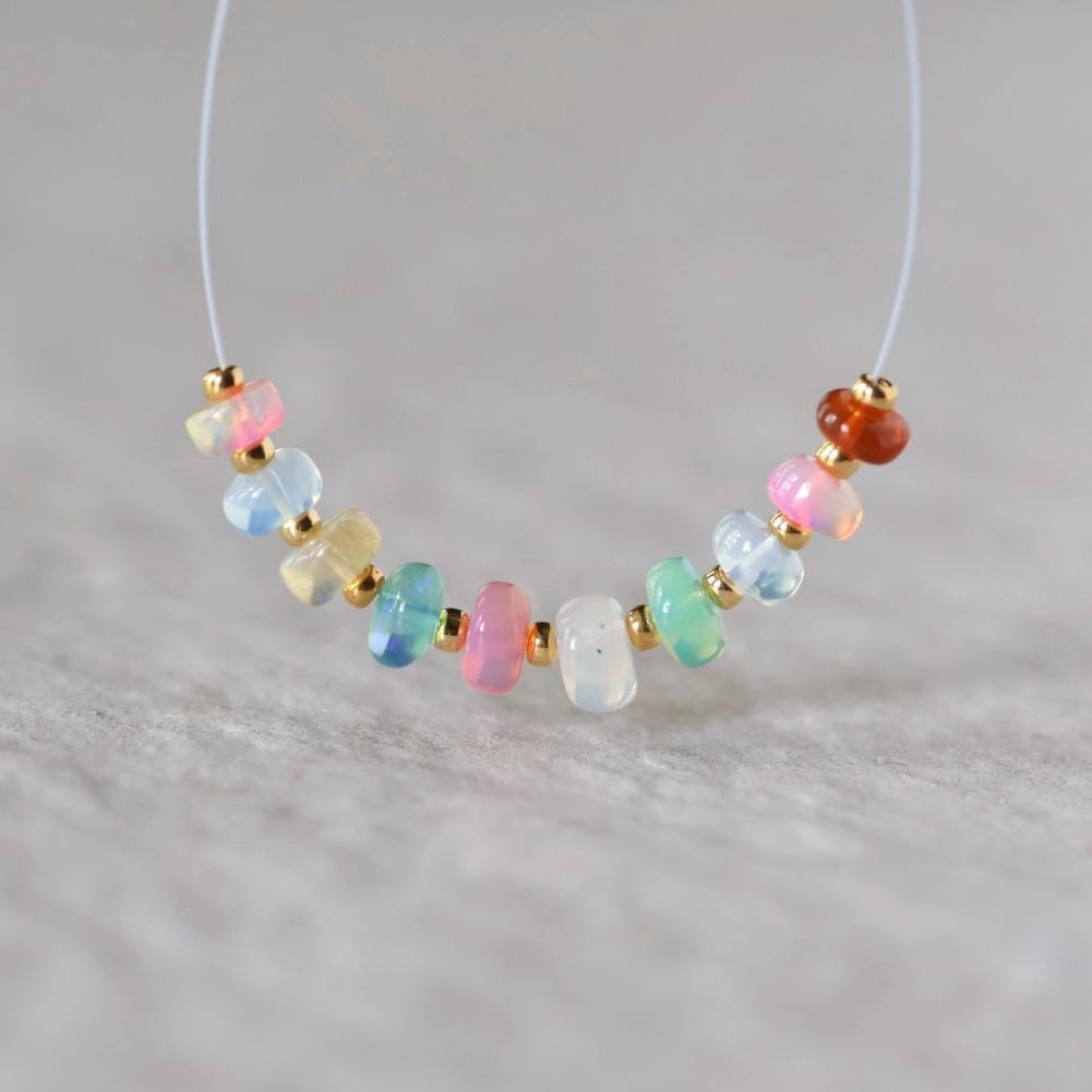 5mm AAA Ethiopian Pastel Opal Beads Teardrops Smooth Rondelle Disco Welo Opal For DIY Jewelry Making Supplies