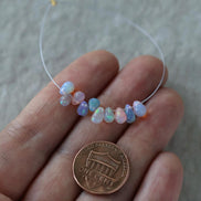 5mm AAA Ethiopian Pastel Opal Drop Beads Teardrops Natural Disco Welo Opal Briolette For DIY Jewelry Making Earrings