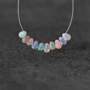 5mm AAA Ethiopian Pastel Opal Drop Beads Teardrops Natural Disco Welo Opal Briolette For DIY Jewelry Making Earrings