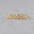 5mm AAA Imperial Topaz Rondelle Beads Faceted Unheated Superb Topaz 6 Pcs Natural Gemstone for Jewelry Making Earrings