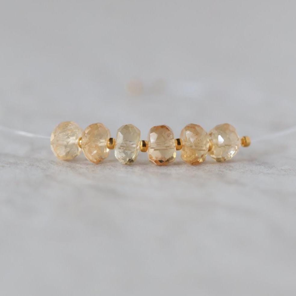 5mm AAA Imperial Topaz Rondelle Beads Faceted Unheated Superb Topaz 6 Pcs Natural Gemstone for Jewelry Making Earrings
