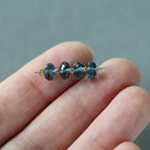 6mm London Blue Topaz Beads - Faceted Rondelle Natural Gemstone 4 Pcs