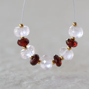 5mm AAA Mozambique Garnet Beads Faceted Rondelle Brazilian Rose Quartz 7mm Natural Gemstone for DIY Jewelry Making