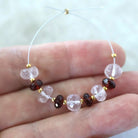 5mm AAA Mozambique Garnet Beads Faceted Rondelle Brazilian Rose Quartz 7mm Natural Gemstone for DIY Jewelry Making