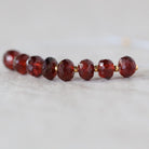 5mm AAA Mozambique Garnet Rondelle Beads Faceted 10 Pcs Natural Gemstone for DIY Jewelry Making Earrings Necklace