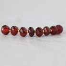 5mm AAA Mozambique Garnet Rondelle Beads Faceted 10 Pcs Natural Gemstone for DIY Jewelry Making Earrings Necklace