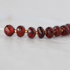 5mm AAA Mozambique Garnet Rondelle Beads Faceted 10 Pcs Natural Gemstone for DIY Jewelry Making Earrings Necklace