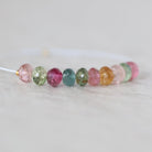 5mm AAA Multi Tourmaline Beads Faceted Rondelle 10 Pcs Colorful Natural Gemstone for DIY Jewelry Making