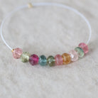 5mm AAA Multi Tourmaline Beads Faceted Rondelle 10 Pcs Colorful Natural Gemstone for DIY Jewelry Making