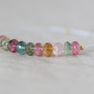 5mm AAA Multi Tourmaline Beads Faceted Rondelle 10 Pcs Colorful Natural Gemstone for DIY Jewelry Making