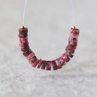 5.5mm Norwegian Thulite Beads – Natural Tyre Heishi Gemstone 3" Strand
