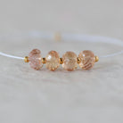 5mm AAA Peach Pink Imperial Topaz Rondelle Beads Faceted Unheated Superb Topaz 4 Pcs Natural Gemstone for Jewelry Making Earrings