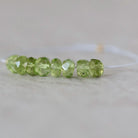 5mm AAA Peridot Rondelle Beads Faceted 1” Natural Green Gemstone for DIY Jewelry Making