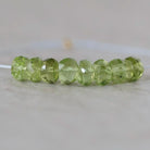 5mm AAA Peridot Rondelle Beads Faceted 1” Natural Green Gemstone for DIY Jewelry Making
