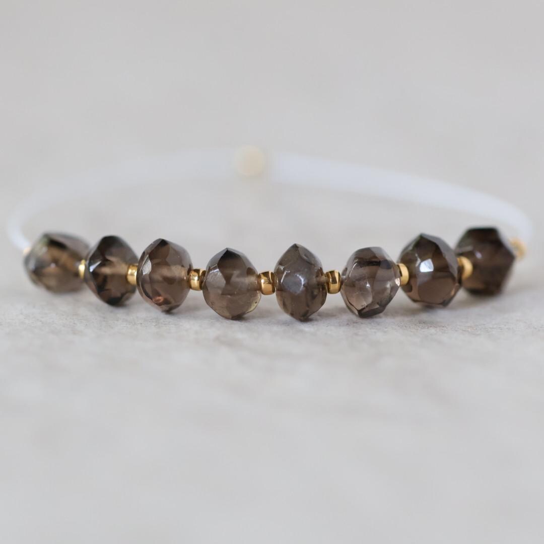 5mm AAA Smoky Quartz Nugget Beads Hand Faceted 8 PCs Natural Brown Gemstone for DIY Jewelry Making