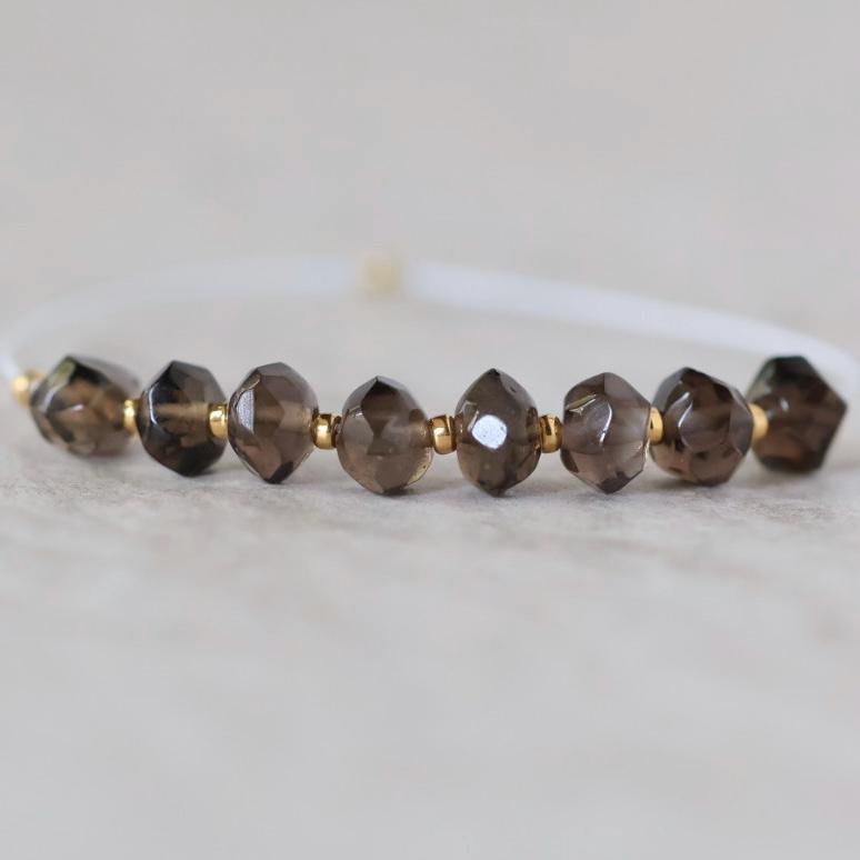 5mm AAA Smoky Quartz Nugget Beads Hand Faceted 8 PCs Natural Brown Gemstone for DIY Jewelry Making