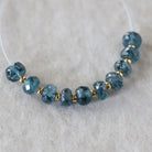 5mm Teal Kyanite Beads - Faceted Rondelle Natural Gemstone 16 Pcs