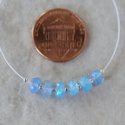 5mm AAA Violet Blue Ethiopian Opal Beads Faceted Rondelle Natural Welo Opal Gemstones For DIY Jewelry Making