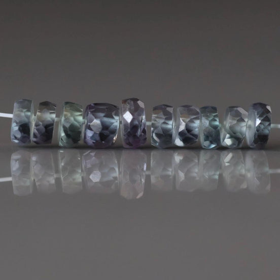 4.5mm Alexandrite Faceted Rondelle Beads 10 PCs Gemstone Bead for Jewelry Making DIY Earrings Necklace June Birthstone