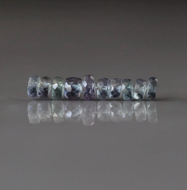 4.5mm Alexandrite Faceted Rondelle Beads 10 PCs Gemstone Bead for Jewelry Making DIY Earrings Necklace June Birthstone