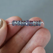 4.5mm Alexandrite Faceted Rondelle Beads 10 PCs Gemstone Bead for Jewelry Making DIY Earrings Necklace June Birthstone