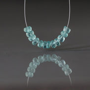 5mm Aqua Neon Apatite Rondelle Beads Faceted 12 PCs Sky Apatite Genuine Gemstone Beads for Jewelry Making Beading