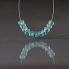5mm Aqua Sky Neon Apatite Beads - Faceted Rondelle Natural Gemstone 12 PCs