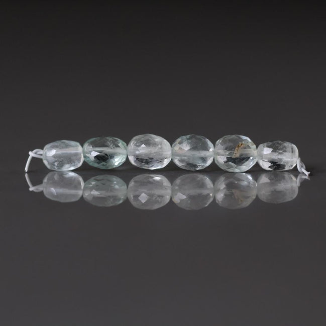 Natural Aquamarine Oval Faceted Beads 5mm Nuggets Stone Chunk Gemstone Bead Jewelry Making Craft Gift Beads March Birthstone