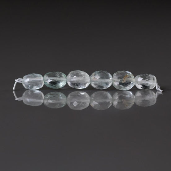 Natural Aquamarine Oval Faceted Beads 5mm Nuggets Stone Chunk Gemstone Bead Jewelry Making Craft Gift Beads March Birthstone
