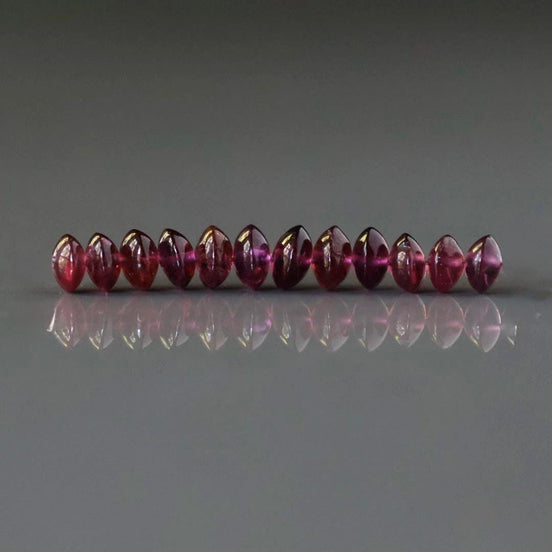 5mm AAA Berry Pink Rhodolite Garnet Beads Smooth Rondelle German Cut Beads 12 Pcs Natural Gemstone DIY Jewelry Making January Birthstone